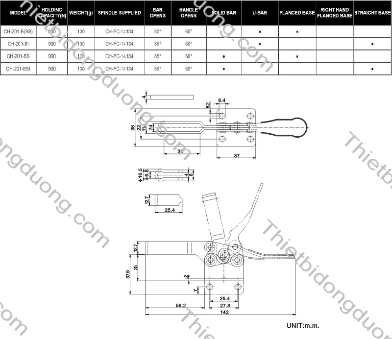 cam Kẹp định vị CH-201-B nhanh