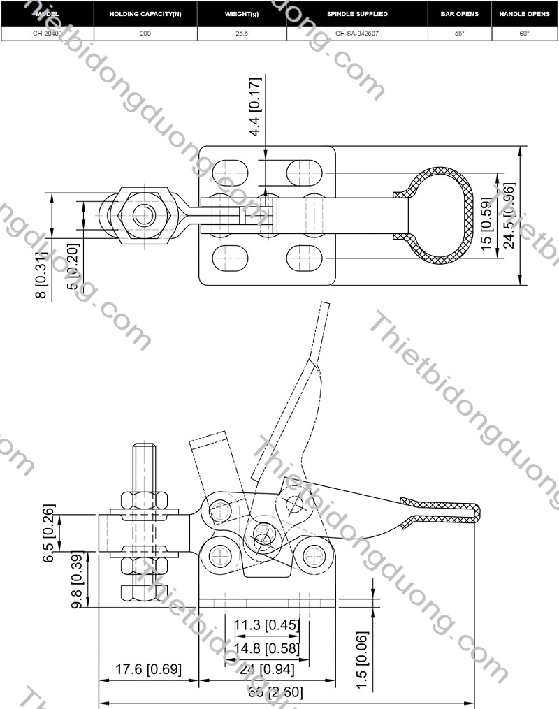 Kẹp định vị CH-20400 nhanh