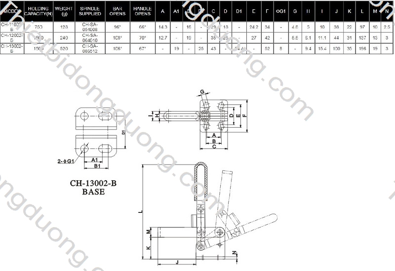 Kẹp định vị CH-11002-B nhanh