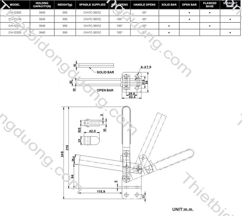 Kẹp định vị CH-12305 nhanh