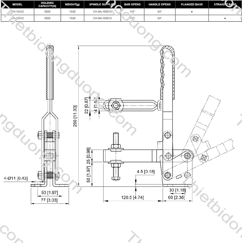 Kẹp định vị CH-14412 nhanh
