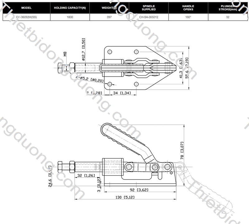 cam Kẹp định vị CH-36092-M nhanh