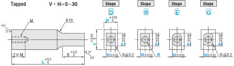 Chày đột dập vuông H-HSM