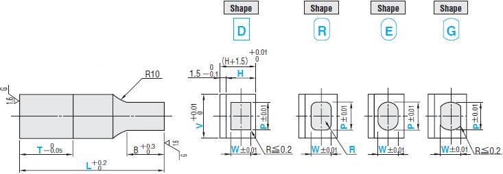 Chày đột dập vuông HT