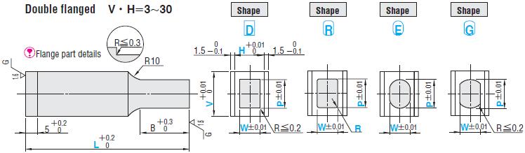 Chày đột dập vuông H-HSW